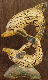 Unique Wooden Dolphine Figure