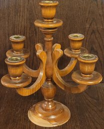 Vintage Charles Lesters Wooden Candelabra