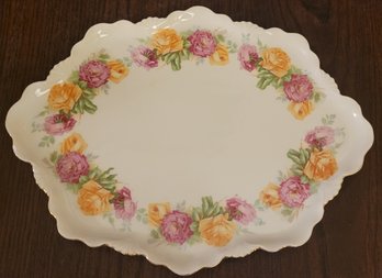 Vintage Bone China W/pink & Orange Roses