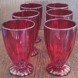 6 Ruby Red Glasses
