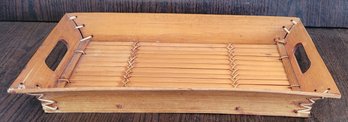Vintage Handmade Lightweight Bamboo Reed Serving Tray
