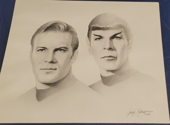 Star Trek Lithograph By Gary Saderup Signed Poster