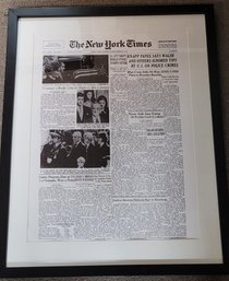 Framed Photo Of A Paper From 1972