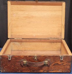 Vintage Wood Traveling Case Chest