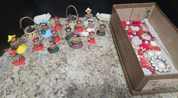 Appears To Be Vintage 'Erstad & Stubbe' Teglbjrg Spring Girls, A Type Of Handmade Danish Folk Art Craft