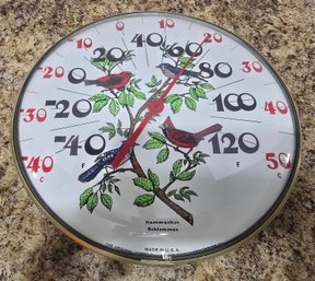 Vintage Hammacher Schlemmer Cardinal Songbird Thermometer