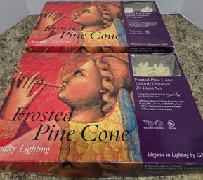 Frosted Pine Cone Specialty Lighting Sets By GKI - Untested