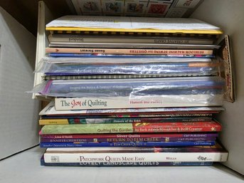 Box Of Books And Magazines On Quilting