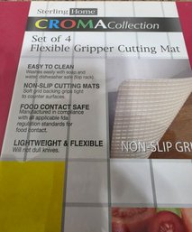Set Of 4 Sterling Home Croma Collection Flexible Gripper Cutting Mats - Unused