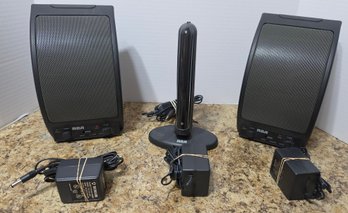 RCA 900MHz Wireless Speaker System, Specifically Model WSP150 - Turns On - Untested
