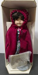 Vintage Collectible Porcelain Doll Depicting Little Red Riding Hood, From Franklin Heirloom