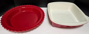 Red Baking Dishes