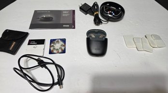 Pair Of Hearing Aids In Charging Case With Cord, Wax Cleaners, Hearing Aid Charger - All Untested