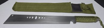 Slant Tip Machete Eagle Stainless Steel With Camo Sheath & Corded Handle 20'