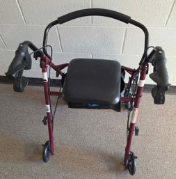 Medline Basic Steel Rollator With Under Seat Storage