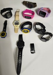 Group Of Digital Watches - Untested