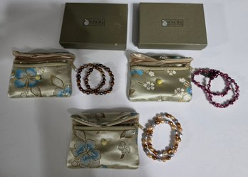 Honora Collection Cultured Pearl Bracelets With Carrying Sachet