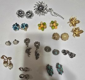 Collection Of Vintage Clip On Earrings