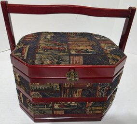 Vintage Wooden Sewing Organizer Box