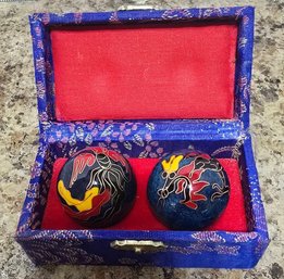 Pair Of Vintage Chinese Baoding Health Balls Or Meditation Balls