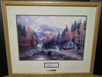 Framed 'The Valley Of Peace' Art Print By Thomas Kinkade