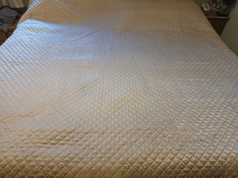 Appears To Be A Diamond Quilted Velvet Coverlet