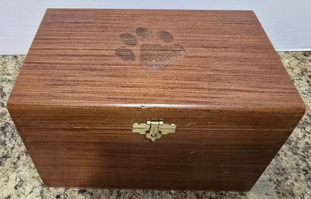 Handcrafted Wooden Pet Urn Box Designed As A Memorial Keepsake For Storing The Ashes Of Pets