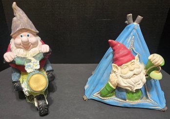 Pair Of Resin Gnomes