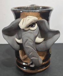 Mohon Made Vintage, Hand-crafted Stoneware Mug Featuring A 3D Elephant Head