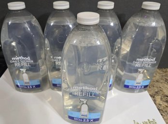 5 Unopened Bottles Of Method Daily Shower Cleaner Refill