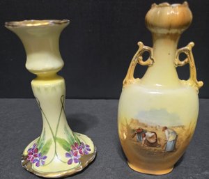 Vintage European Porcelain Vase And Vintage Porcelain Vases