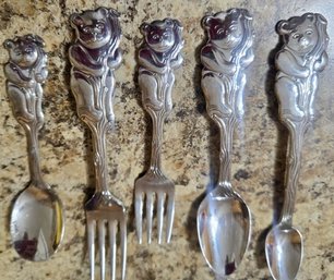 Oneida Community Cubby Bear Child And Baby Stainless Steel Flatware