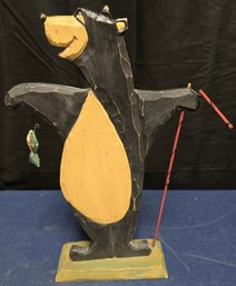 Big Sky Carvers Jeff Fleming Bearfoots 'Grand Fisher' Black Bear Wooden Figurine