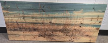 Gallery 57 'Beach Sand Dunes' Photograph Print On Planked Wood Wall Art