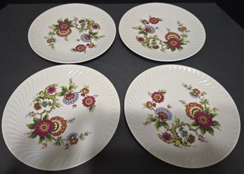 4 Vintage Porcelain Plate Made By Bareuther Waldsassen In Bavaria