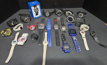 Group Of Digital Watches. Untested.