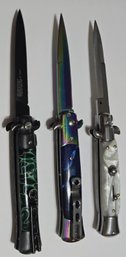 3 Stiletto Automatic Knifes
