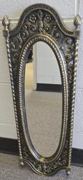 Looks To Be A Ornate 1973 Circa Mirror Vintage Resin Frame Oblong