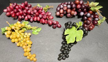 Vintage Rubber Artificial Grape Clusters