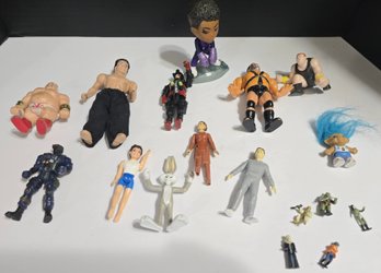 Collection Of Vintage Action Figures And Toys