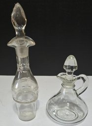 Set Of Vintage Glass Cruets