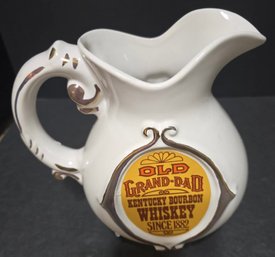 Vintage Old Grand-Dad Kentucky Bourbon Whiskey Ceramic Decanter Or Water Pitcher