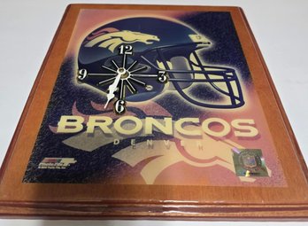 Officially Licensed NFL Denver Broncos Wall Clock - Clock Piece Is Broken