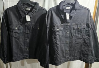 2 Woman's Jean Jackets/Shirts Size US 20. Both With Tags