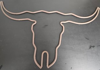 Texas Longhorn Silhouette Metal Wire Set Piece
