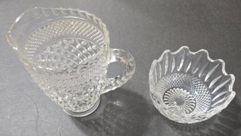 Anchor Hocking Wexford Clear Glass Milk Pitcher Or Creamer