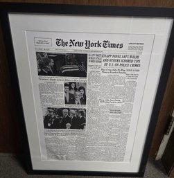 Framed And Matted New York Times Page From December 28, 1972