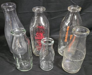 Collection Of Vintage Milk Glass Bottles And More