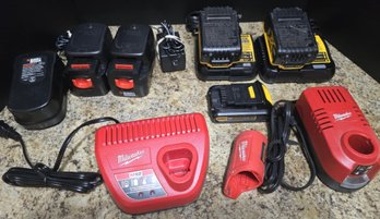 Lot #2 - Group Of Power Tools Batteries And Chargers - All Untested