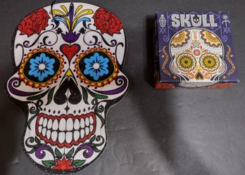 Day Of The Dead Sugar Skull Hanging Wall Sign